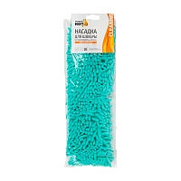 Насадка для швабры Рыжий кот MopM8-H «Лапша» микрофибра 44х15см двусторонняя бирюзовый (1/25/100)