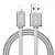 Кабель HOCO U5 USB (m)-Lightning (m) 1.2м 2.4A металл серебряный (1/30/300)