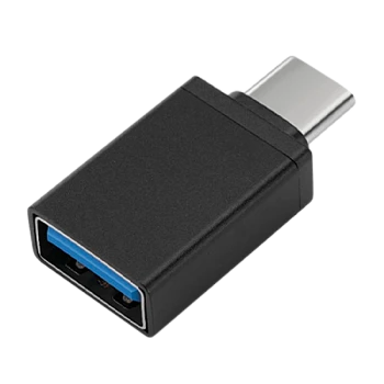 Переходник GoPower Type-C (m)-USB (f) 3.2 черный Premium Zip-Lock c подвесом (1/500)