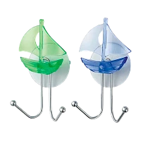 Крючки Рыжий кот W2533 "Парус" присоска 13.5х7.8х4см двойной 1шт. ассорти (1/12/48)