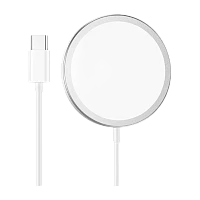 Беспроводное З/У Borofone BQ9 Pro 3.0A 15W MagSafe с кабелем Type-C серый (1/31/186)