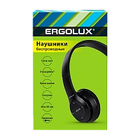 Наушники полноразмерные Ergolux ELX-BTHP01-C02 bluetooth 5.3 с микр. MP3/FM черный (1/5/80)