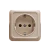 Розетка Прогресс Fit 1гн. 10A С/З ABS + Керамика бежевый (1/10/200)