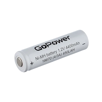 Аккумулятор GoPower 18670 Б/УП NI-MH 1.2V 4400mAh (55/330)