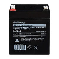 Аккумулятор свинцово-кислотный GoPower LA-1245 12V 4.5Ah T1/ F1 (1/10)