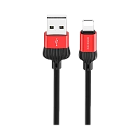 Кабель Borofone BX28 USB (m)-Lightning (m) 1м 2.4A ПВХ красный (1/360)