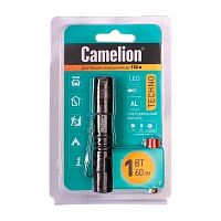 Фонарь ручной Camelion LED51516 1W LED от батареек 1хААA 3 режима черный (1/6/36)