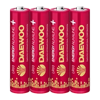 Батарейка Daewoo ENERGY LR03 AAA Shrink 4 Alkaline 1.5V (4/96/384)