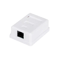 Розетка Atcom 1 порт накладная (UTP, RJ45, Кат.5e, белая)