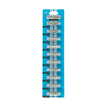 Батарейка Трофи LR6 AA BL10 Alkaline 1.5V отрывные (10/100/1000/20000)