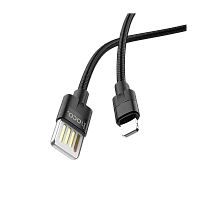Кабель HOCO U55 USB (m)-Lightning (m) 1.2м 2.4A нейлон черный (1/25/250)