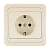 Розетка Makel Mimoza 1гн. 16A С/З кремовый 25028 (1/12)
