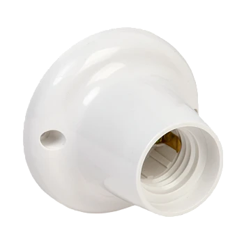 Патрон Прогресс потолочный E27 пластик белый (1/20/200)