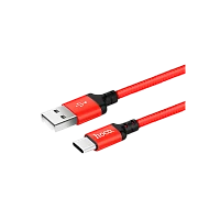 Кабель HOCO X14 USB (m)-Type-C (m) 1м 2.0A нейлон красный черный (1/33/330)