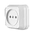 Розетка Makel Siva Ustu 1гн. 16A белый 45102 (1/10)