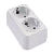 Розетка Makel Siva Ustu 2гн. 16A С/З белый 45182 (1/10)