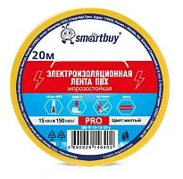 Изолента Smartbuy PRO 15мм*20м ПВХ морозостойкая желтый