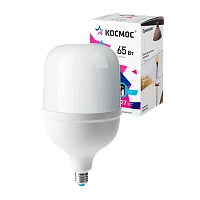 Лампа светодиодная Космос HW E27/E40 65W 6500К 174-265V цилиндр матовая (1/20)