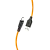 Кабель HOCO X21 Plus USB (m)-Lightning (m) 1.0м 2.4A силикон черный оранжевый (1/28/168)