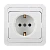 Розетка Makel Mimoza 1гн. 16A С/З белый 12008 (1/12)