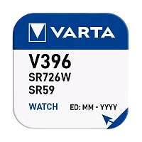 Батарейка Varta 396 (SR726W) BL1 Silver Oxide 1.55V (1/10/100)