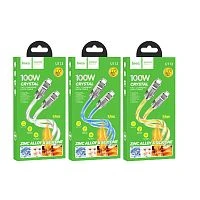 Кабель HOCO U113 Type-C (m)-Type-C (m) 1м 100W силикон золотой (1/22/220)