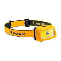 Фонарь налобный Космос H3WDS 3W COB от батареек 3 режима желтый (1/24/240)