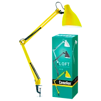 Светильник настольный Camelion KD-335 40W 230V E27 струбцина желтый (1/6)