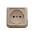 Розетка Прогресс Fit 1гн. 10A Б/З ABS + Керамика бежевый (1/10/200)