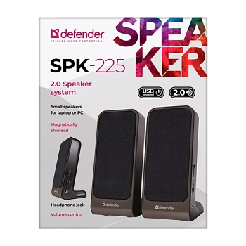 Колонки 2.0 Defender SPK-225 4W USB черный (1/60)