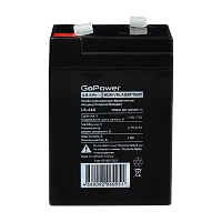 Аккумулятор свинцово-кислотный GoPower LA-660 6V 6Ah T1/ F1 (1/20)