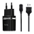 Сетевое З/У HOCO C12 2USB 2.4A с кабелем Lightning черный (1/10/100)