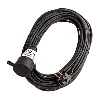 Удлинитель-шнур силовой Космос 1р. 10А 220-350V 3500W IP44 20м каучук КГ 2x1мм² (1/15)