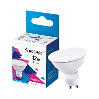 Лампа светодиодная Космос GU10 12W 4500К 174-265V софит матовая (1/10/80)