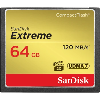 Карта памяти CF SanDisk EXTREME 64GB 800x 120 МБ/сек UDMA 7