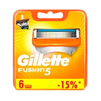 Сменные кассеты Gillette "FUSION POWER" 5 лезвий 6шт. (цена за 1 шт) (6/60)