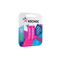 Аккумулятор бытовой Космос HR03 AAA BL2 NI-MH 1100mAh (2/24/288)