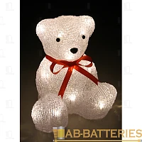 Фигурка Космос "Медведь" акрил 17*19см с подсветкой белый (1/8)