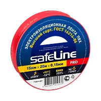 Изолента Safeline 15мм*20м ПВХ красный (10/200)