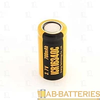 Аккумулятор ET ICR16340С-FT 16.8*34.0, 700mAh, Li-Ion, плоский + (1/50/200)