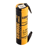 Аккумулятор ET ICR18650C-T 2-ножки, горизонтальный монтаж, литиевый аккум, 3.7В, 2200мАч (1/40/360)