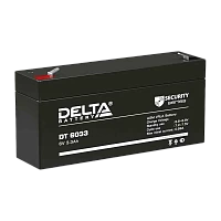 Аккумулятор свинцово-кислотный Delta DT 6033 6V 3.3Ah (1/20)