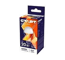 Лампа светодиодная Старт GLS E27 20W 4000К 220V груша Black матовая (1/10/100)