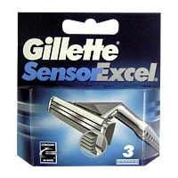Сменные кассеты Gillette "Sensor Excel" 3 лезвия 3шт. (цена за 1 шт) (3/30)