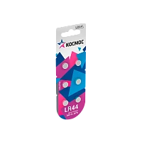 Батарейка Космос G13/LR1154/LR44/357A/A76 BL6 Alkaline 1.5V (6/60/2400)