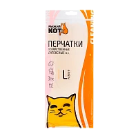Перчатки Рыжий кот L латексные 1 пара желтый (1/12/240)