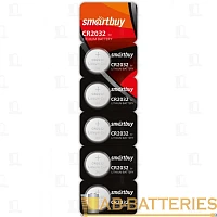 Батарейка Smartbuy CR2032 BL5 Lithium 3V (5/100/4000)