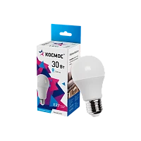 Лампа светодиодная Космос A70 E27 30W 4500К 174-265V матовая (1/10/50)