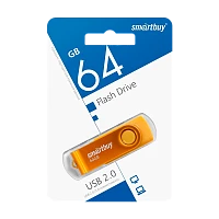 Флеш-накопитель Smartbuy Twist 64GB USB2.0 пластик желтый