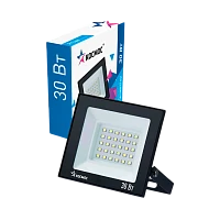 Прожектор светодиодный Космос Super-Slim 30W 230V IP65 6500К холодный черный (1/30)